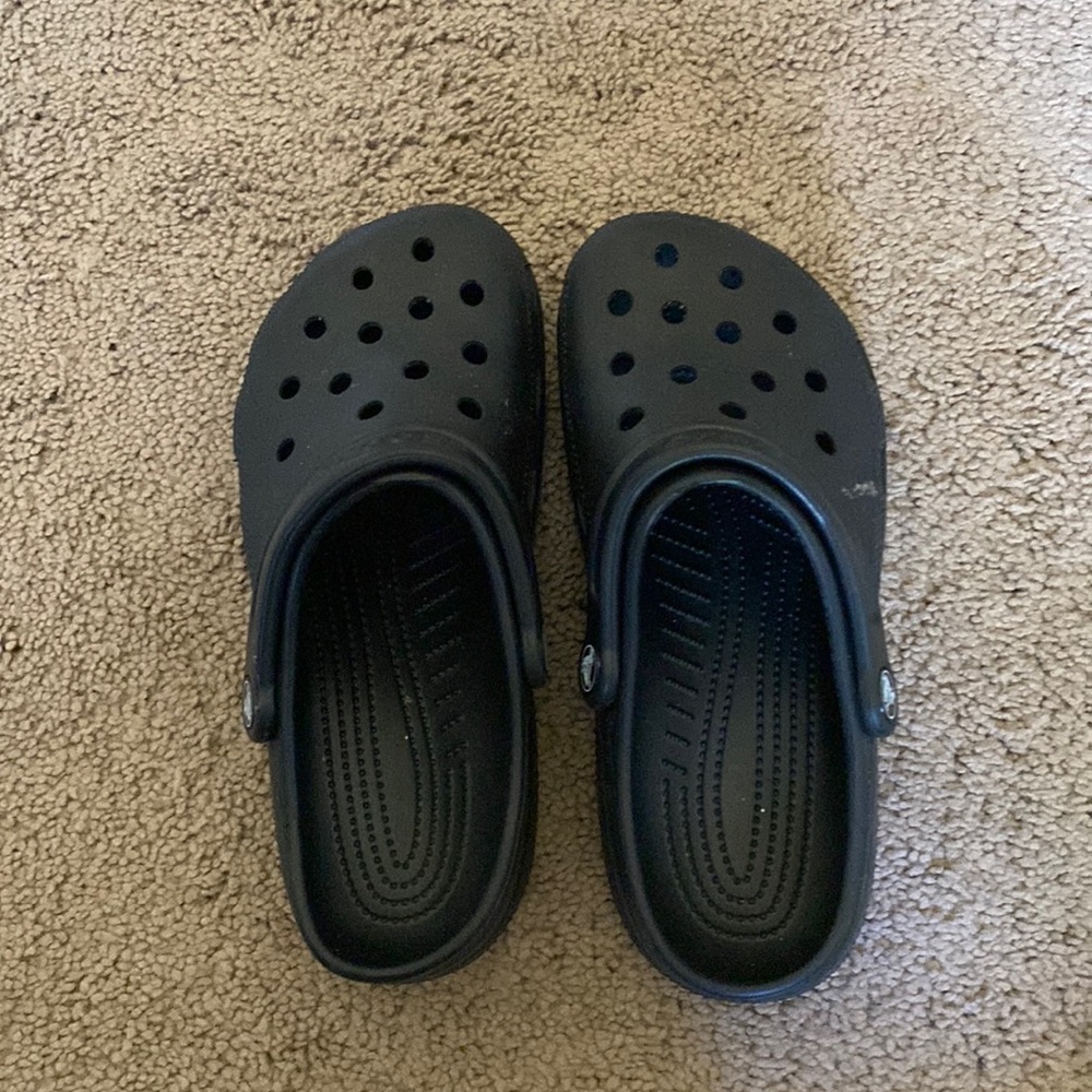 womens black crocs, color: black